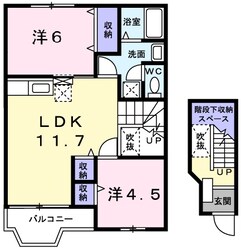 白浜の宮駅 徒歩17分 2階の物件間取画像